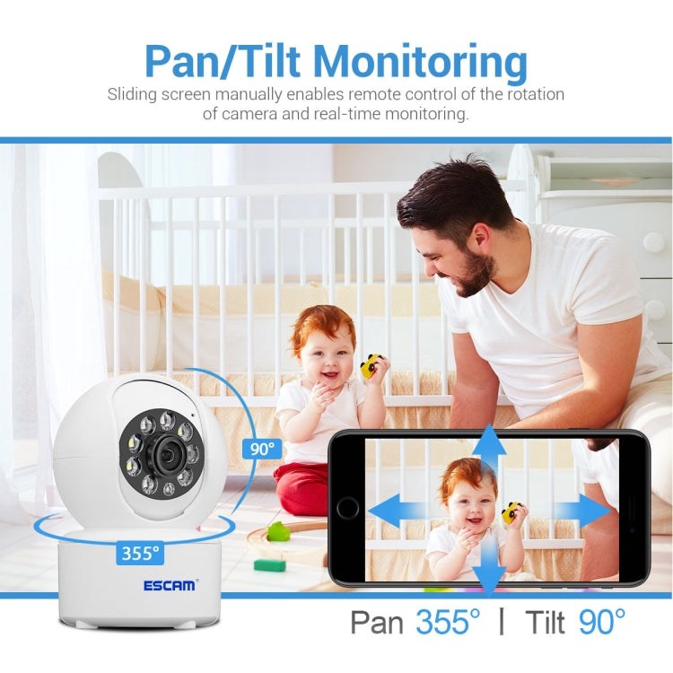 ESCAM QF005 4MP Indoor HD WiFi Pan-tilt Camera, Support Motion Detection / Two-way Audio / Night Vision, QF005 ESCAM QF005 4MP Indoor HD WiFi Pan-tilt Camera, Support Motion Detection / Two-way Audio / Night Vision, QF005